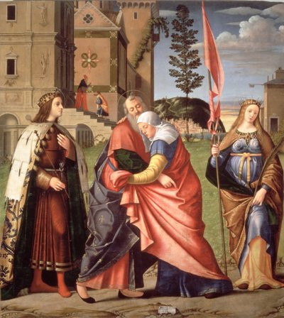 El Encuentro en la Puerta Dorada con Santos, 1515 de Vittore Carpaccio